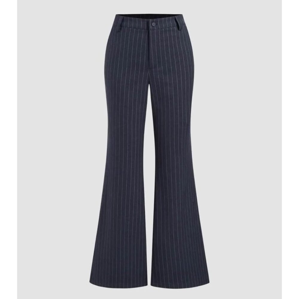 Pinstripe Flared Pants - XL Never Worn - Dark Navy Pinstripe
